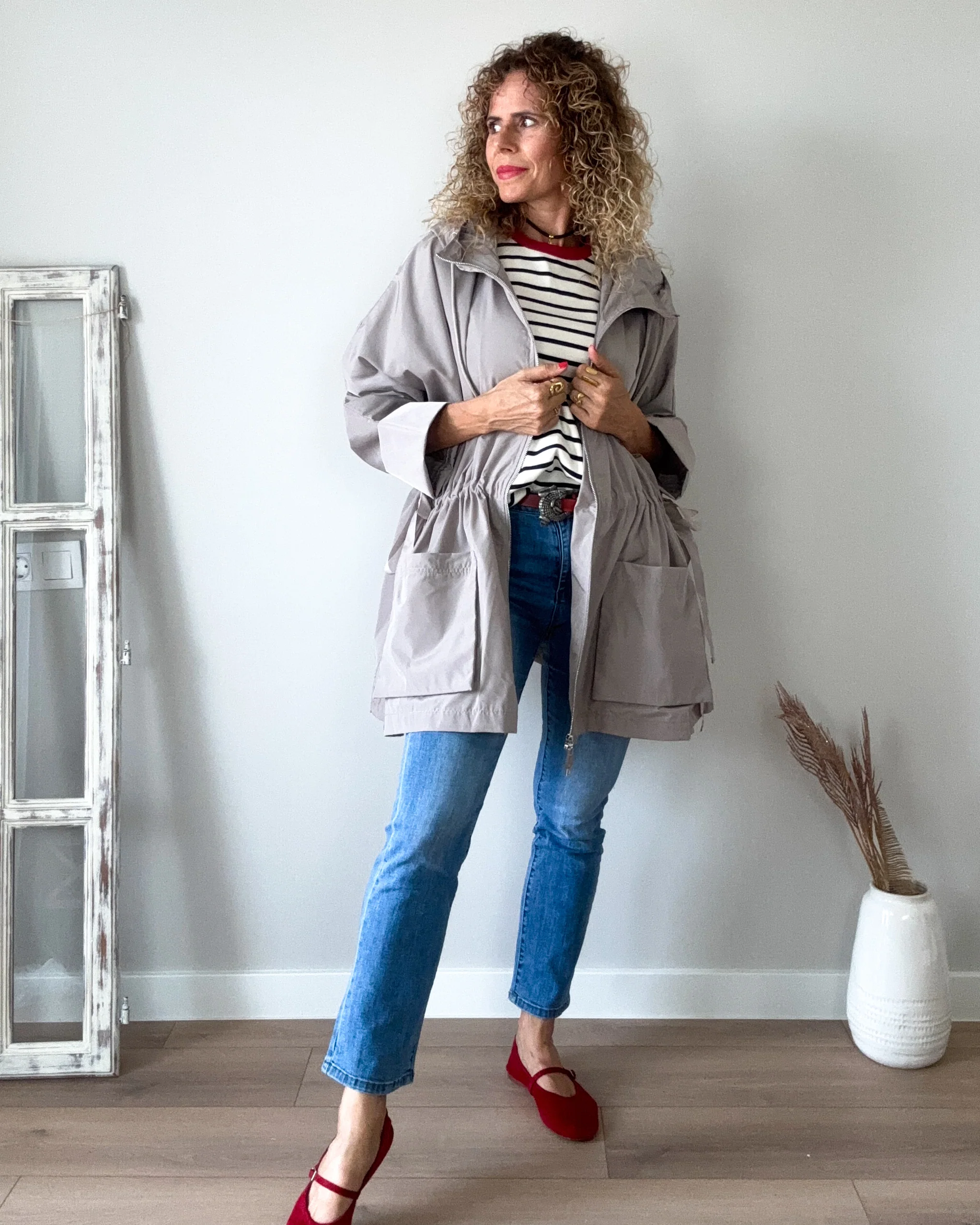 Gabardina topo midi
