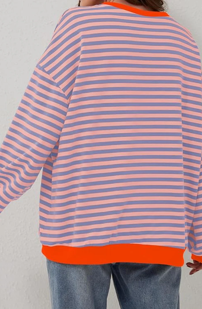 Sudadera De Rayas Para Mujer | Sobredimensionado - Imagen 6