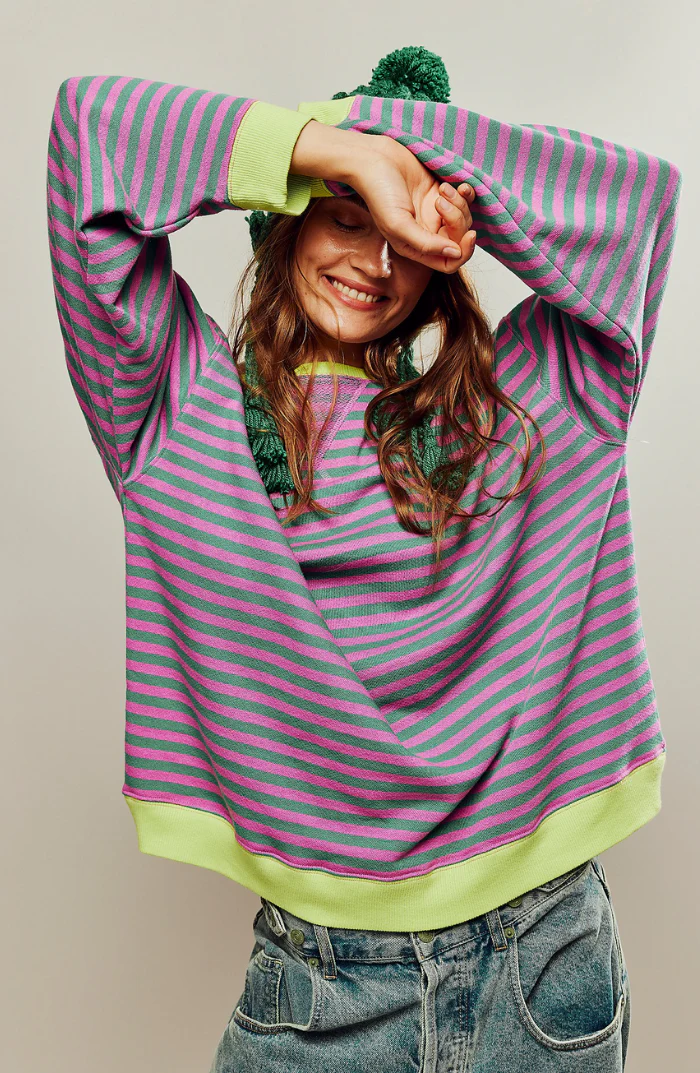 Sudadera De Rayas Para Mujer | Sobredimensionado - Imagen 3