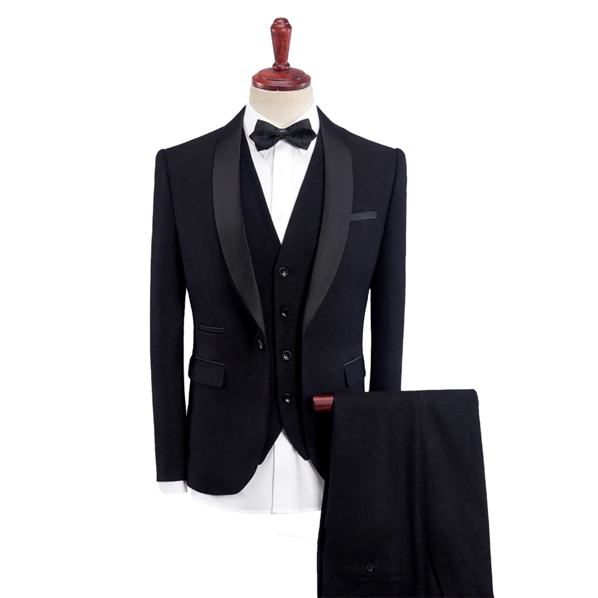 Traje Para Invitado De Boda Formal Para Hombre Con Bolsillos Delanteros | 3 Piezas - Imagen 2