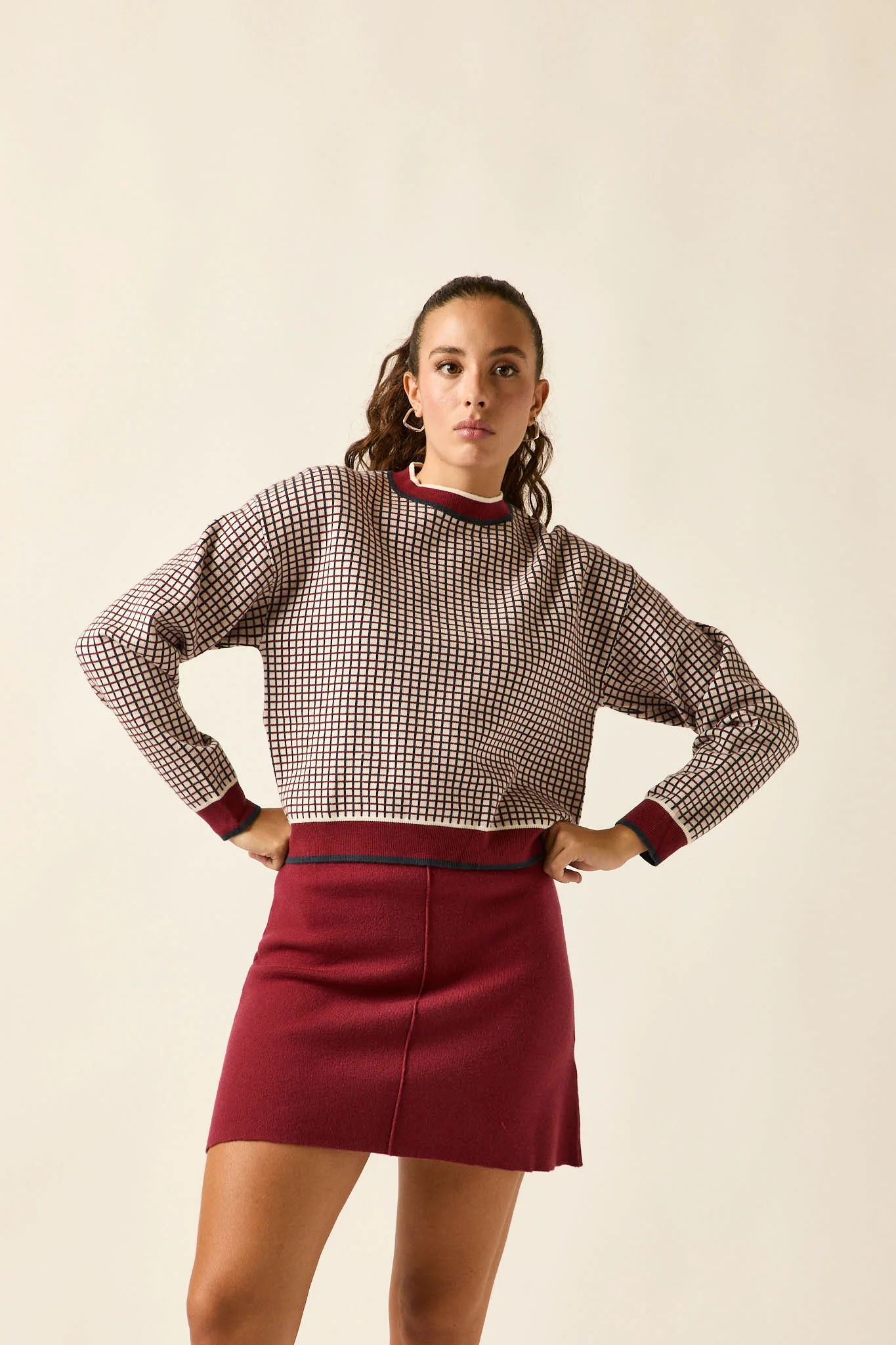 Falda mini punto vino - Imagen 5