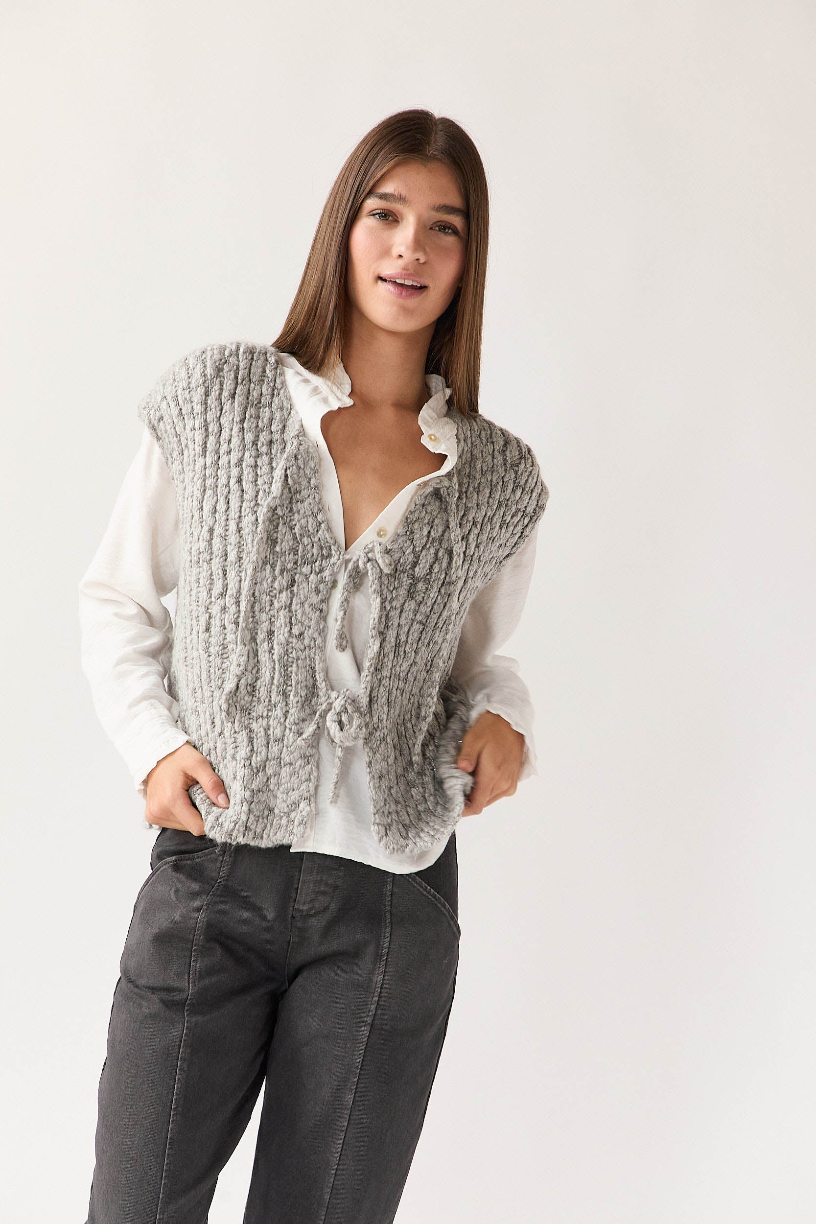 Chaleco lazos gris - Imagen 2