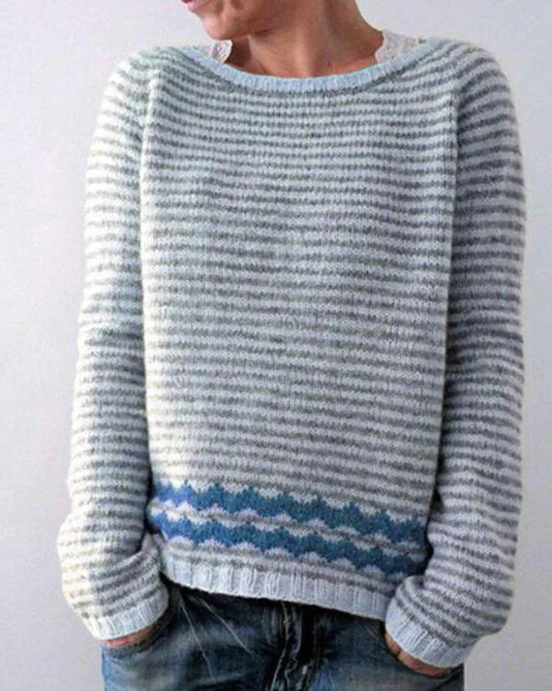Jersey Cálido Vintage Estampado Para Mujer | Mangas Largas - Imagen 2