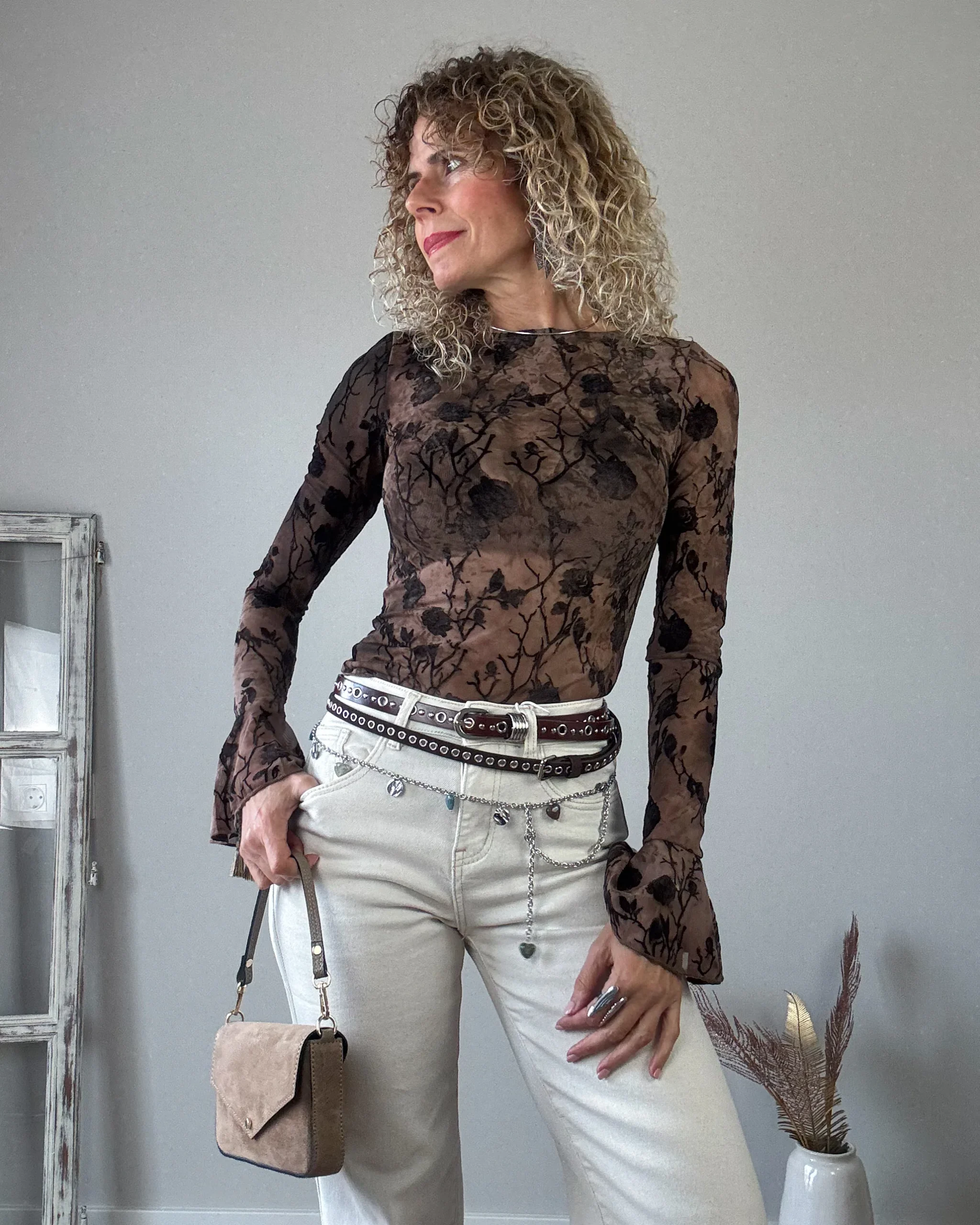 Jeans beige recto - Imagen 5