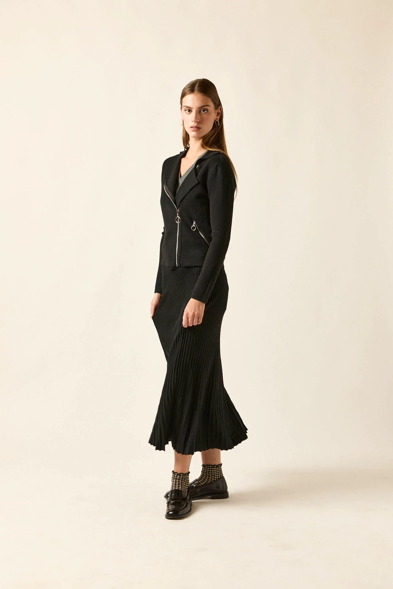 Falda midi punto negro - Imagen 3