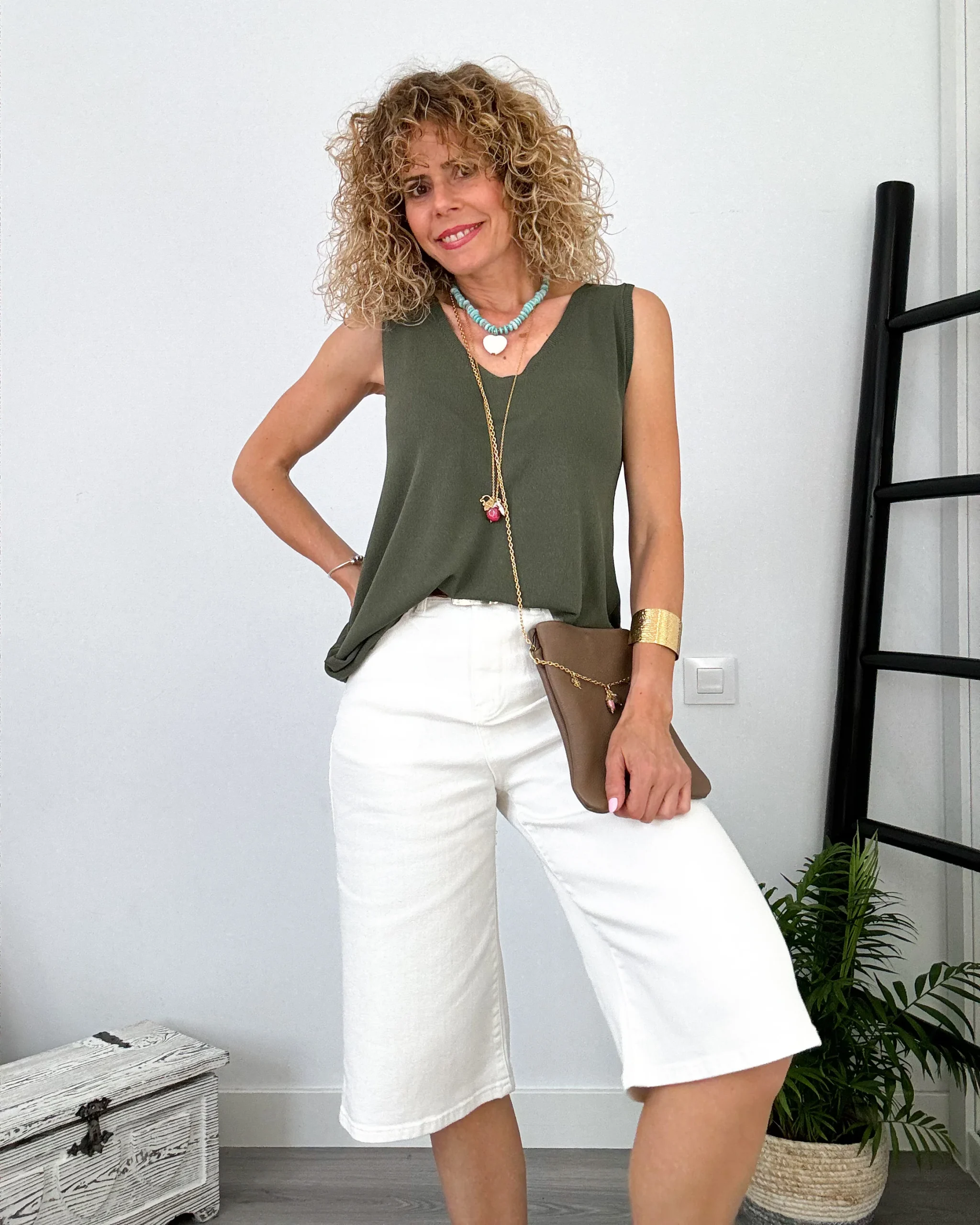 Jeans blanco corto - Imagen 5