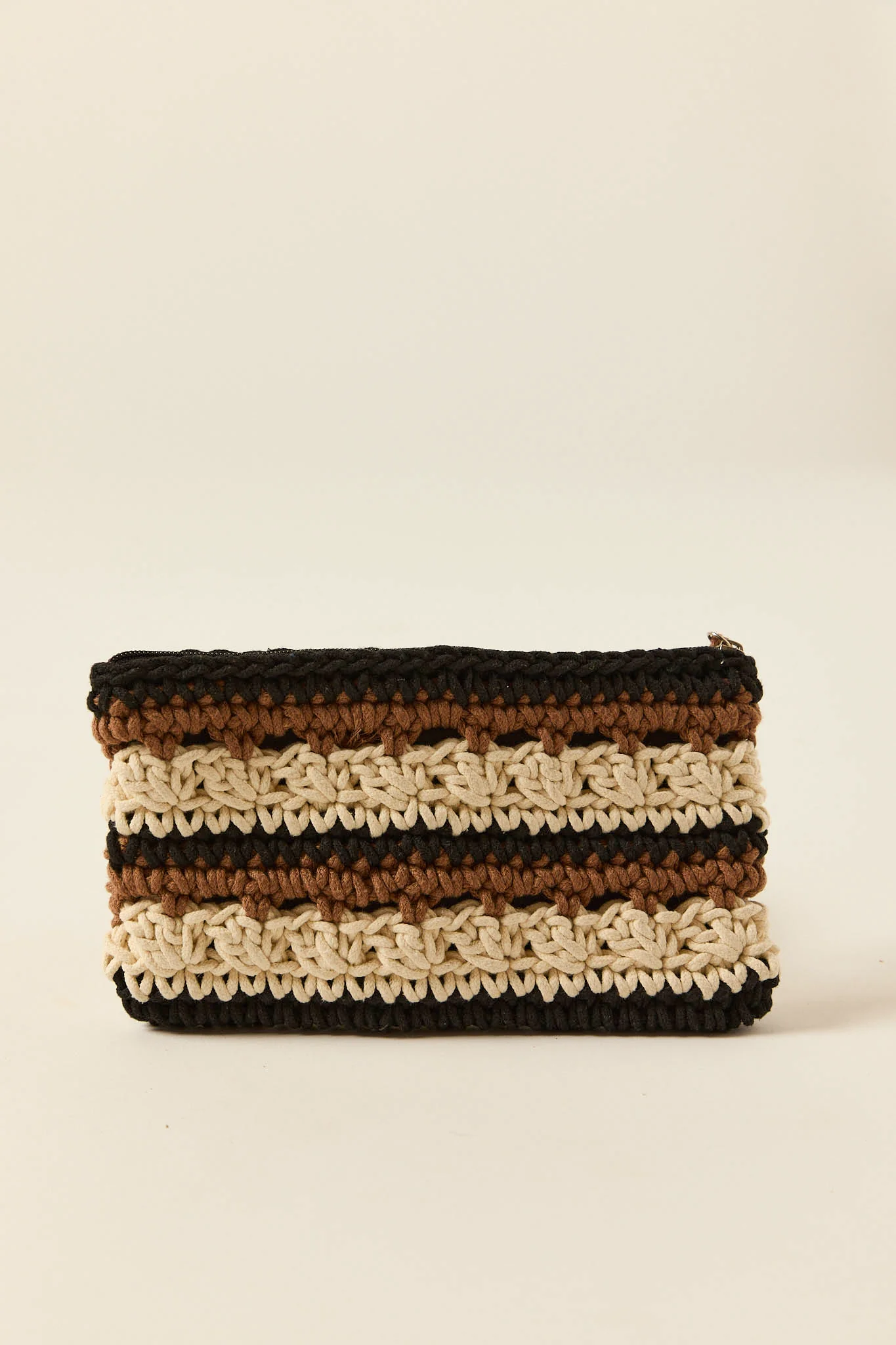 Bolso de mano de crochet multicolor negro - Imagen 3