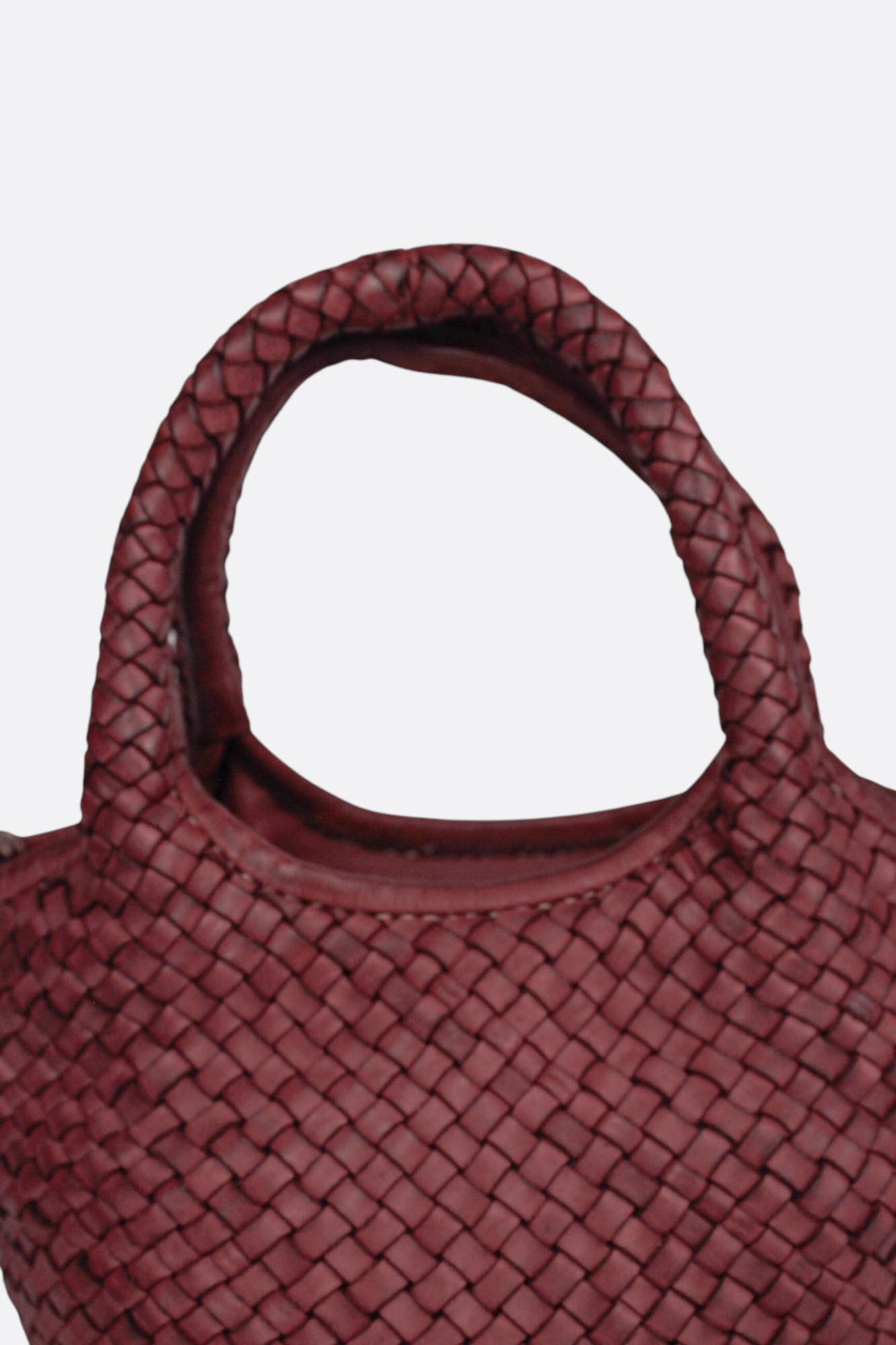 JUNO – Bolso De Mano Y Bandolera Trenzado Rojo Cereza - Imagen 5