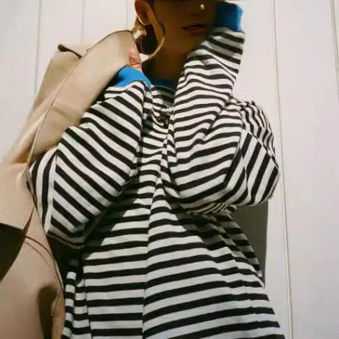 Sudadera De Rayas Para Mujer | Sobredimensionado - Imagen 7