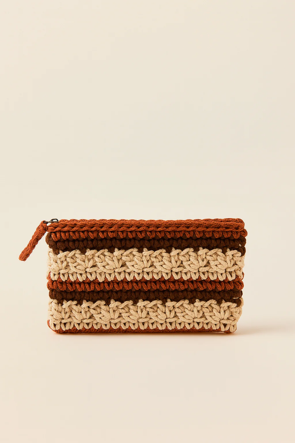 Bolso de mano de crochet multicolor teja - Imagen 3