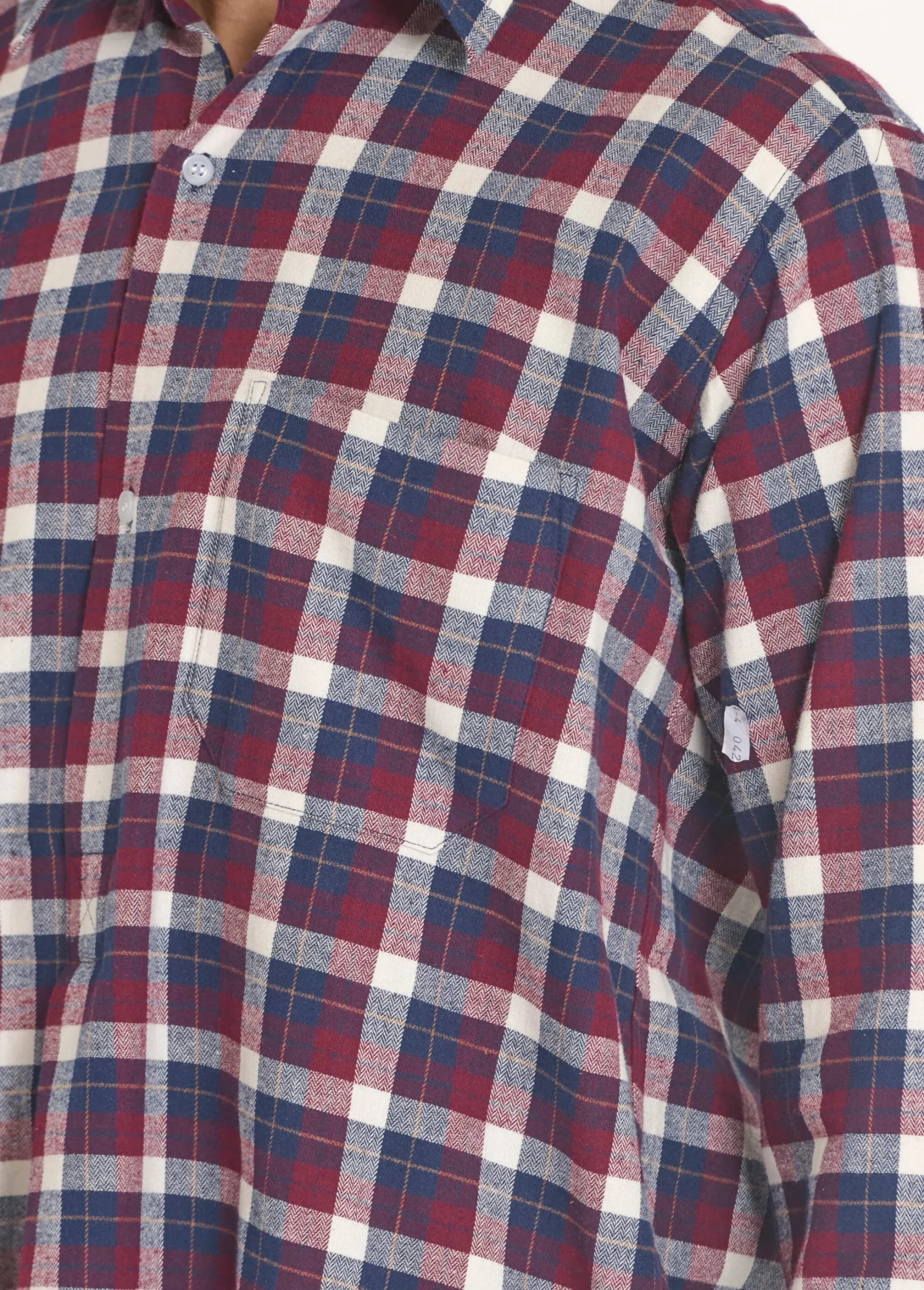Camisa de trabajo de franela a cuadros cálida - Imagen 5