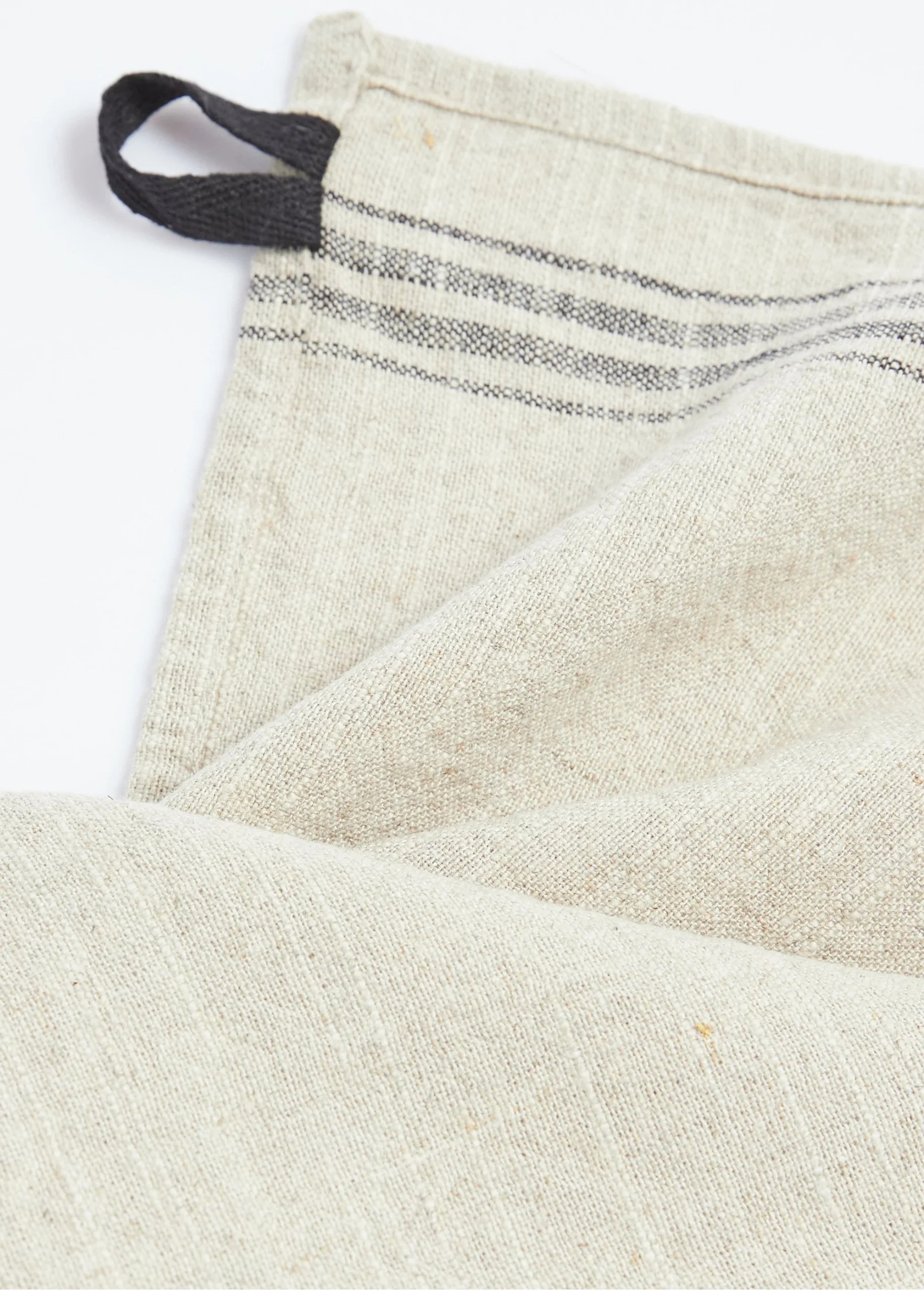 Paño de cocina de lino absorbente con rayas - Imagen 2