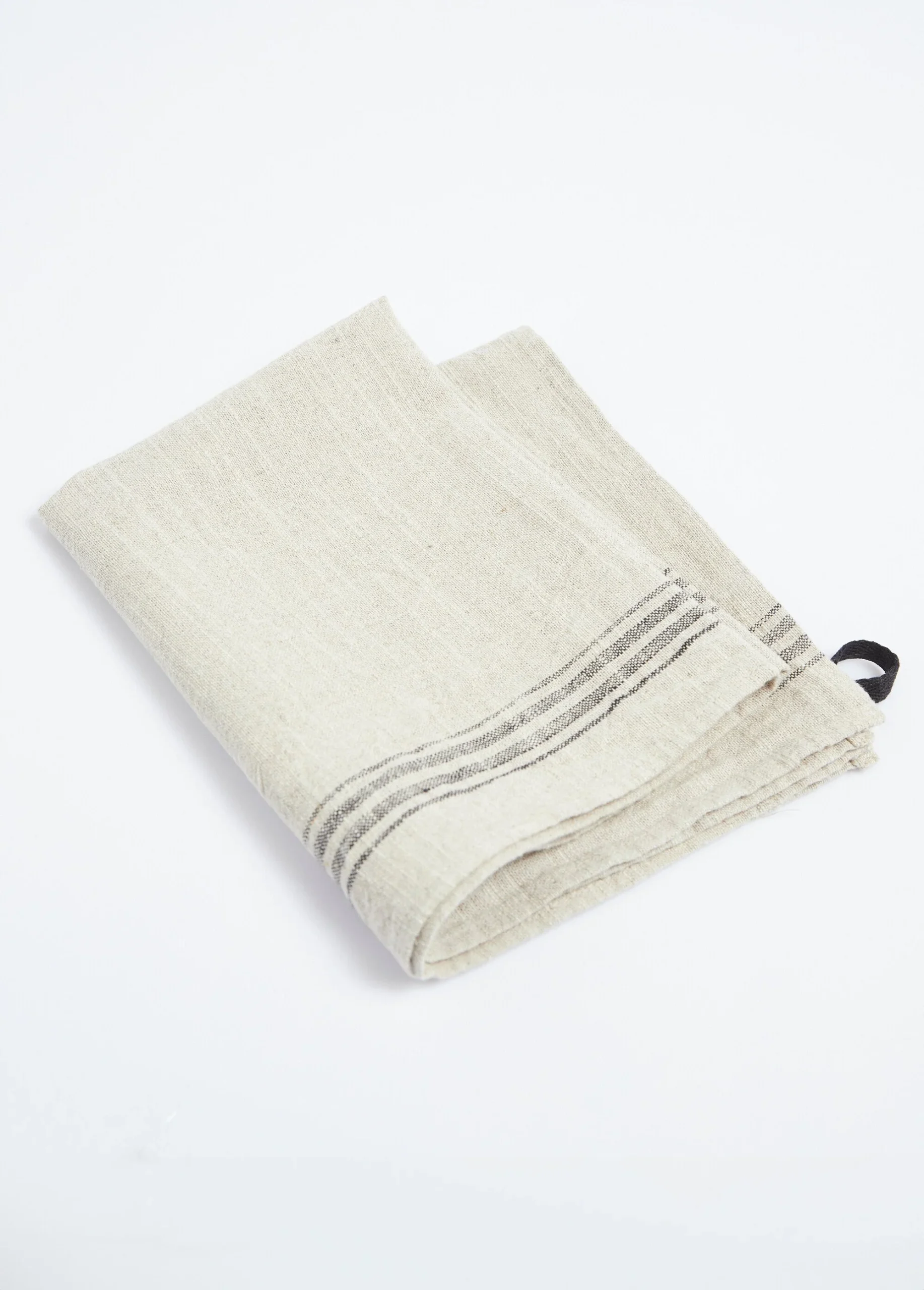Paño de cocina de lino absorbente con rayas