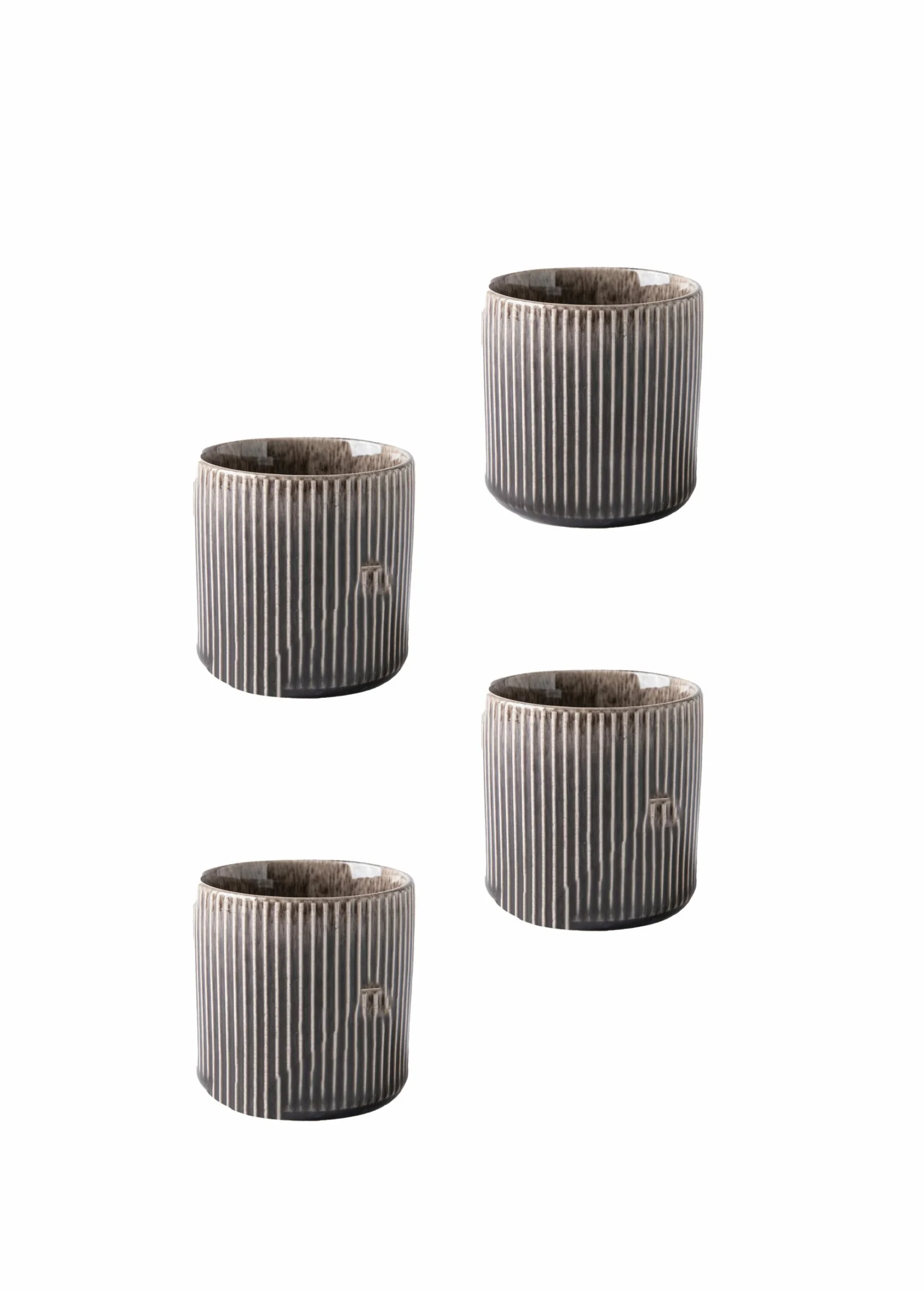 Juego de 4 tazas de gres, Capuchino