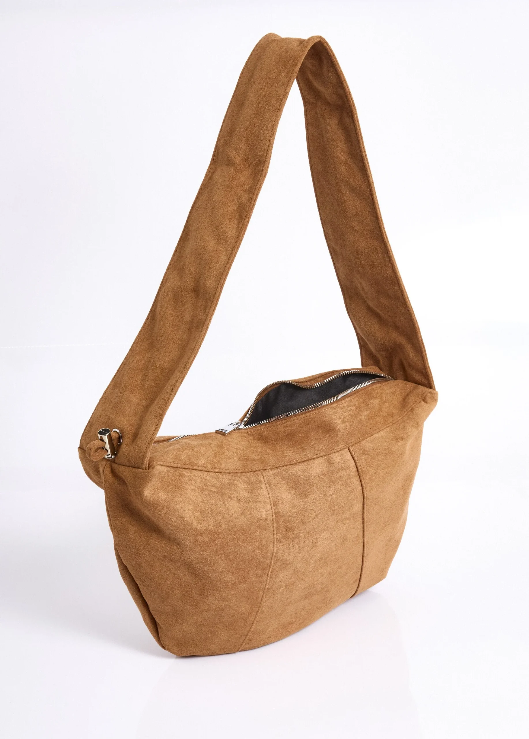 Bolso de ante con bandolera ancha - Imagen 2
